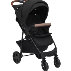 vidaXL Kinderwagen 2-in-1 staal antracietkleurig