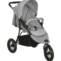 vidaXL Kinderwagen staal lichtgrijs