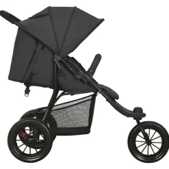 vidaXL Kinderwagen staal antracietkleurig