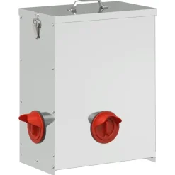 vidaXL Kip voerbak Zilver 32,5 x 20,5 x 43 cm Gegalvaniseerd staal