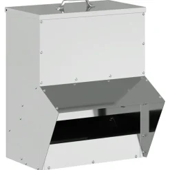 vidaXL Kip voerbak Zilver 20 x 25 x35 cm Gegalvaniseerd staal