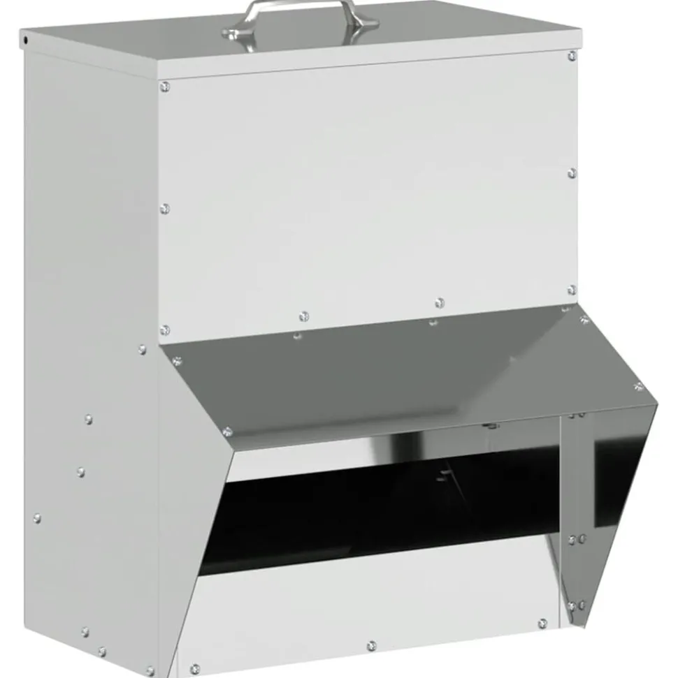 vidaXL Kip voerbak Zilver 20 x 25 x35 cm Gegalvaniseerd staal