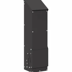 vidaXL Kip voerbak Zwart 13 x 12 x 51 cm Koudgewalst Staal