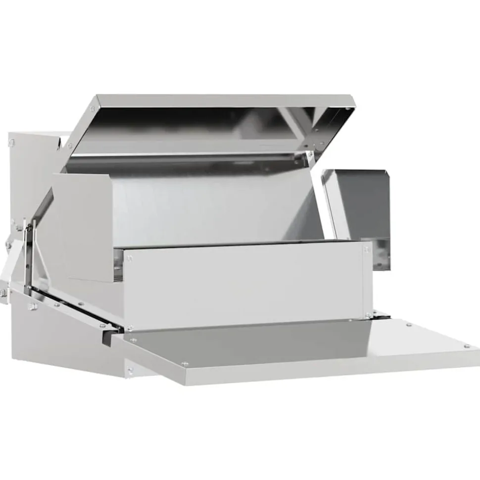 vidaXL Kippen Treadle Voeder Zilver 50 x 40 x 29 cm