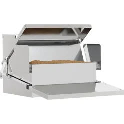 vidaXL Kippen Treadle Voeder Zilver 50 x 40 x 29 cm