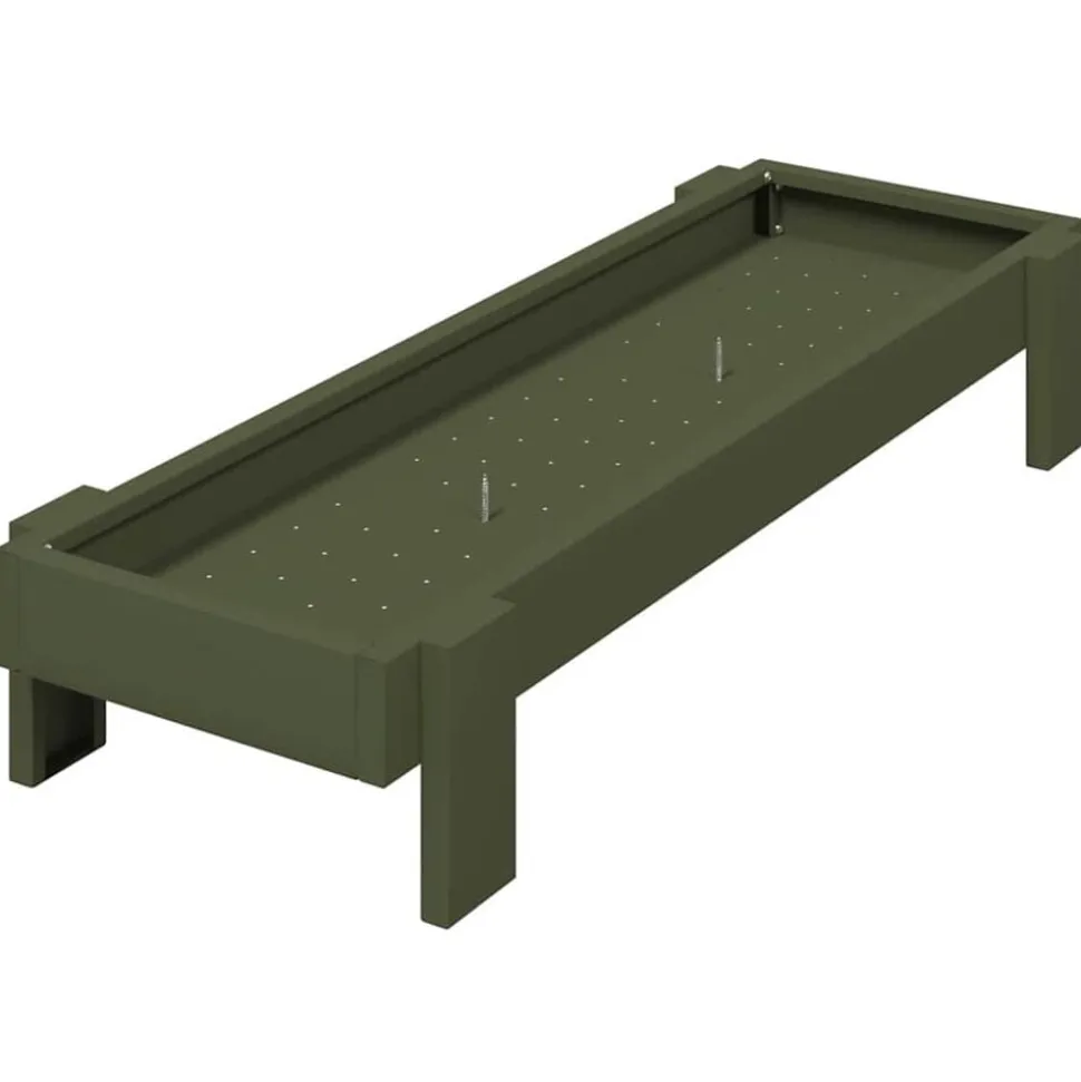 vidaXL Kippen voederbak Olijf Groen 80 x 28 x 13.5 cm
