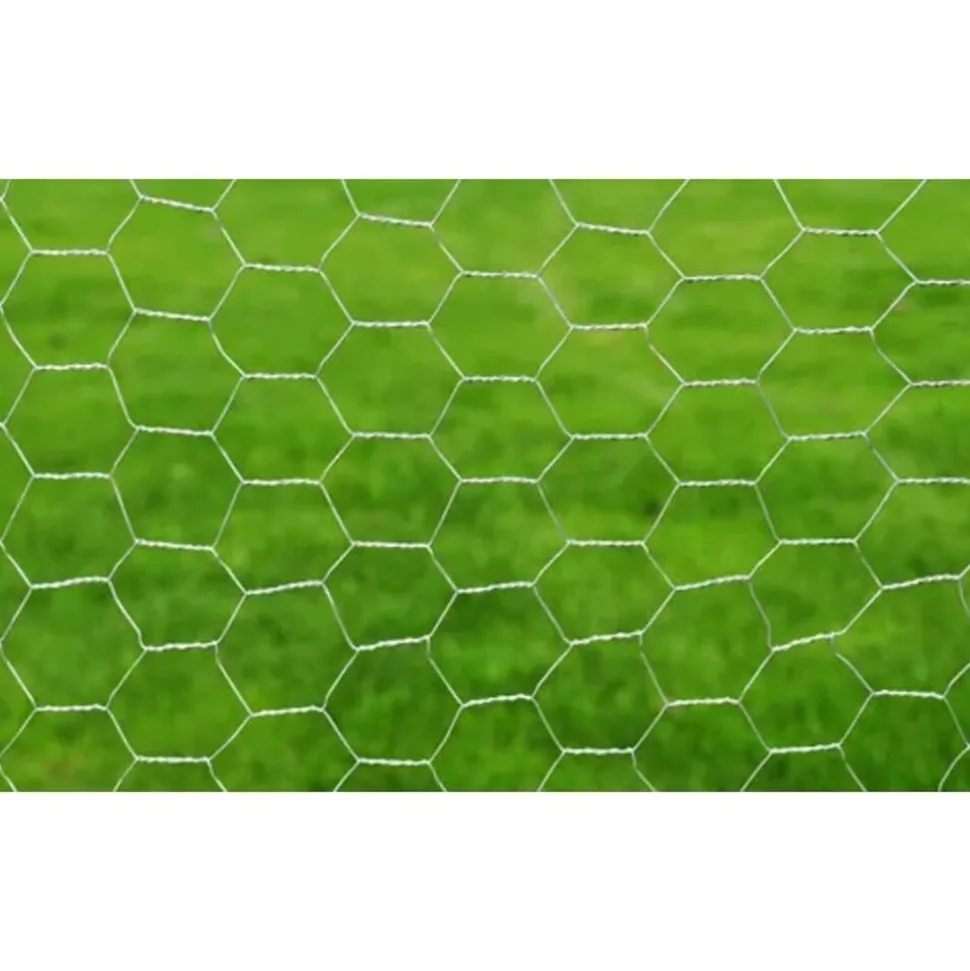 vidaXL Kippengaas 25x0,5 m gegalvaniseerd staal zilverkleurig