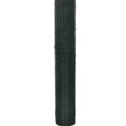 vidaXL Kippengaas 25x0,5 m staal met PVC coating grijs