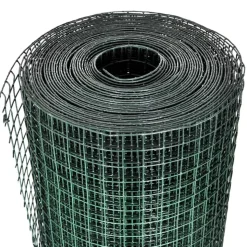 vidaXL Kippengaas 25x0,5 m staal met PVC coating grijs