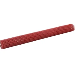 vidaXL Kippengaas 10x1,5 m staal met PVC coating rood
