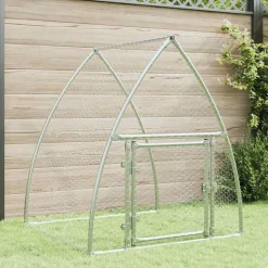 vidaXL Kippenhok 100x105x120 cm gegalvaniseerd staal zilverkleurig