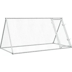 vidaXL Kippenhok 200x105x91 cm gegalvaniseerd staal zilverkleurig