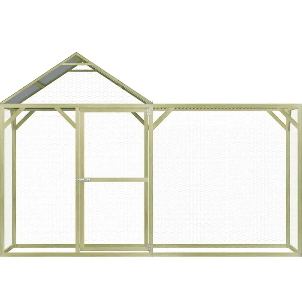 vidaXL Kippenhok 3x1,5x2 m geïmpregneerd grenenhout