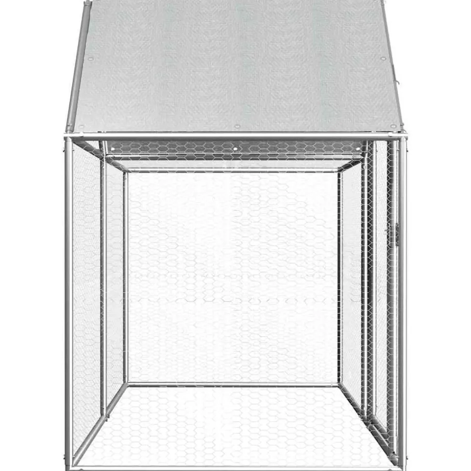 vidaXL Kippenren 2x1x1,5 m gegalvaniseerd staal