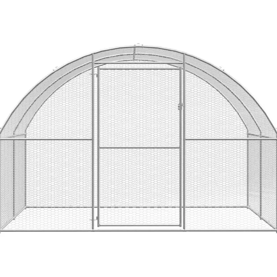 vidaXL Kippenren 3x2x2 m gegalvaniseerd staal