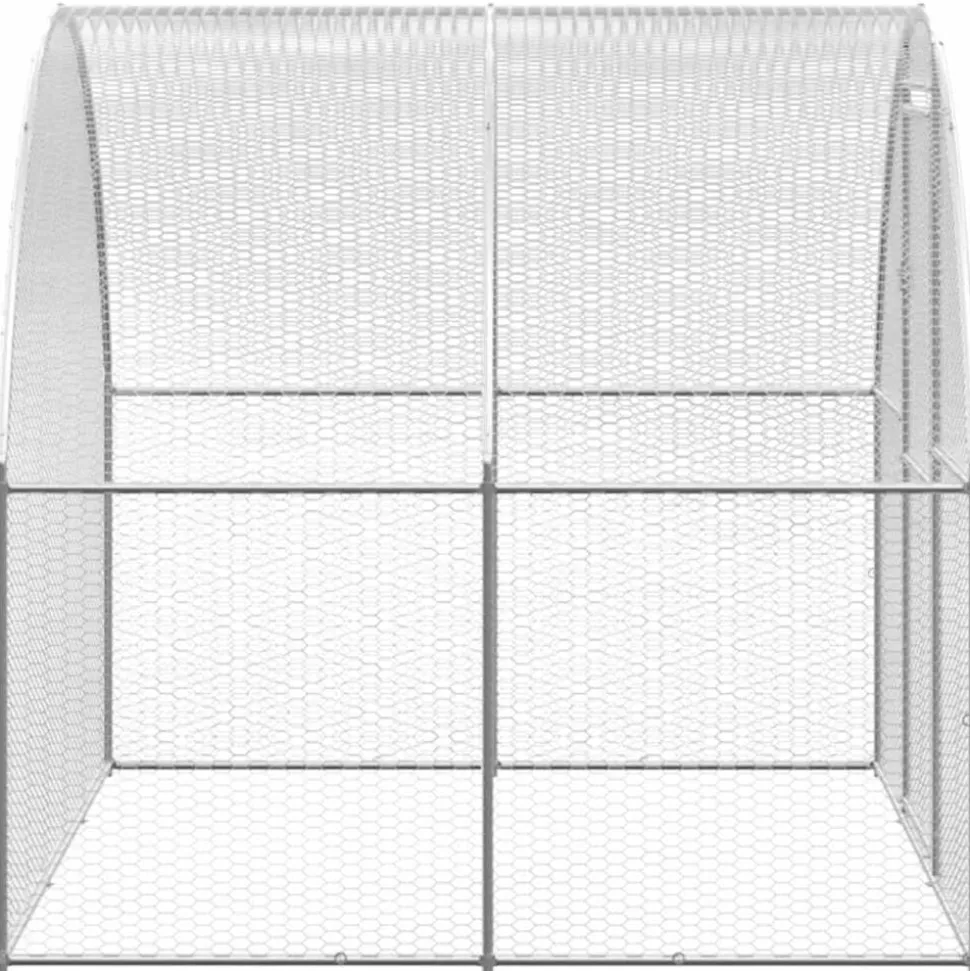 vidaXL Kippenren 3x2x2 m gegalvaniseerd staal