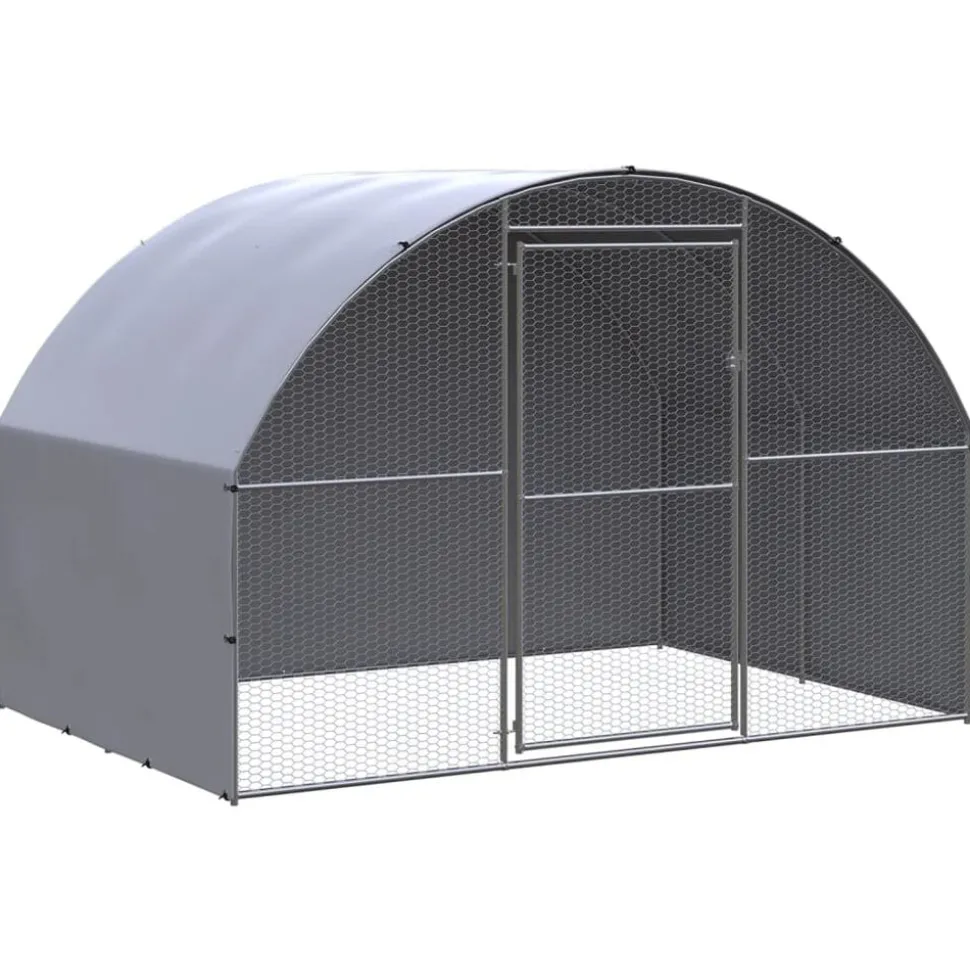 vidaXL Kippenren 3x2x2 m gegalvaniseerd staal