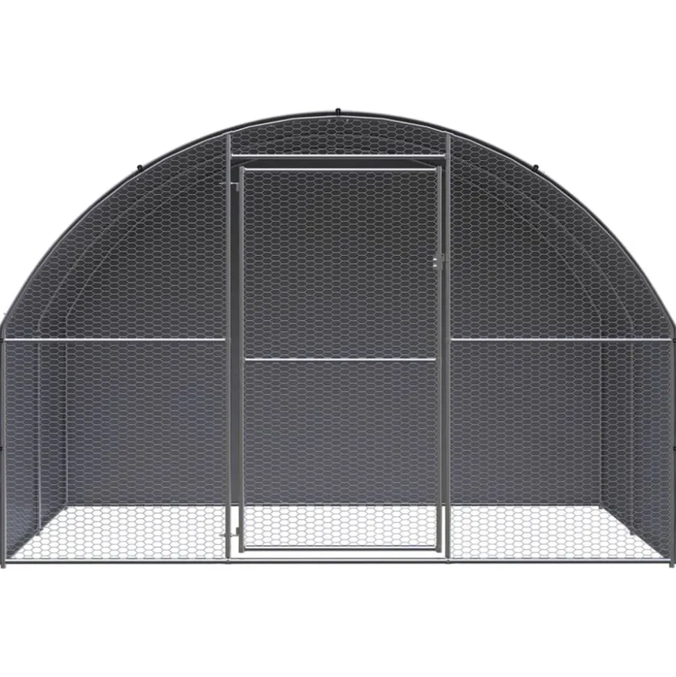 vidaXL Kippenren 3x2x2 m gegalvaniseerd staal