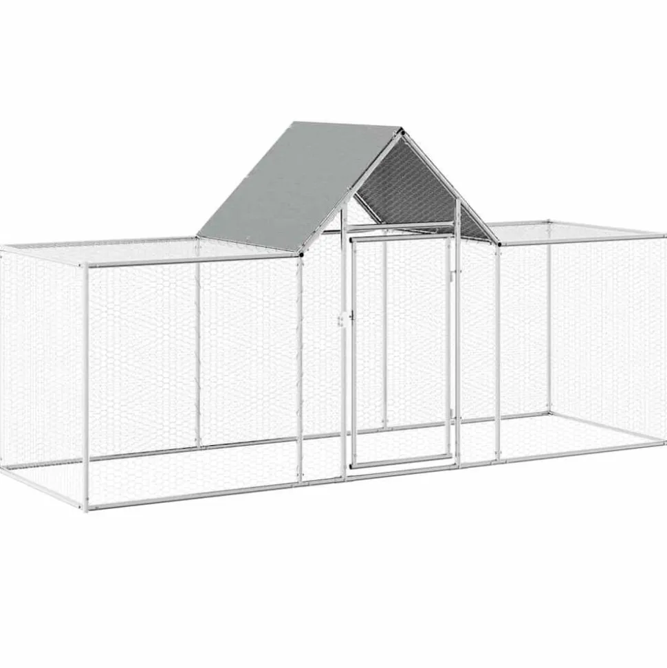 vidaXL Kippenren 3x1x1,5 m gegalvaniseerd staal