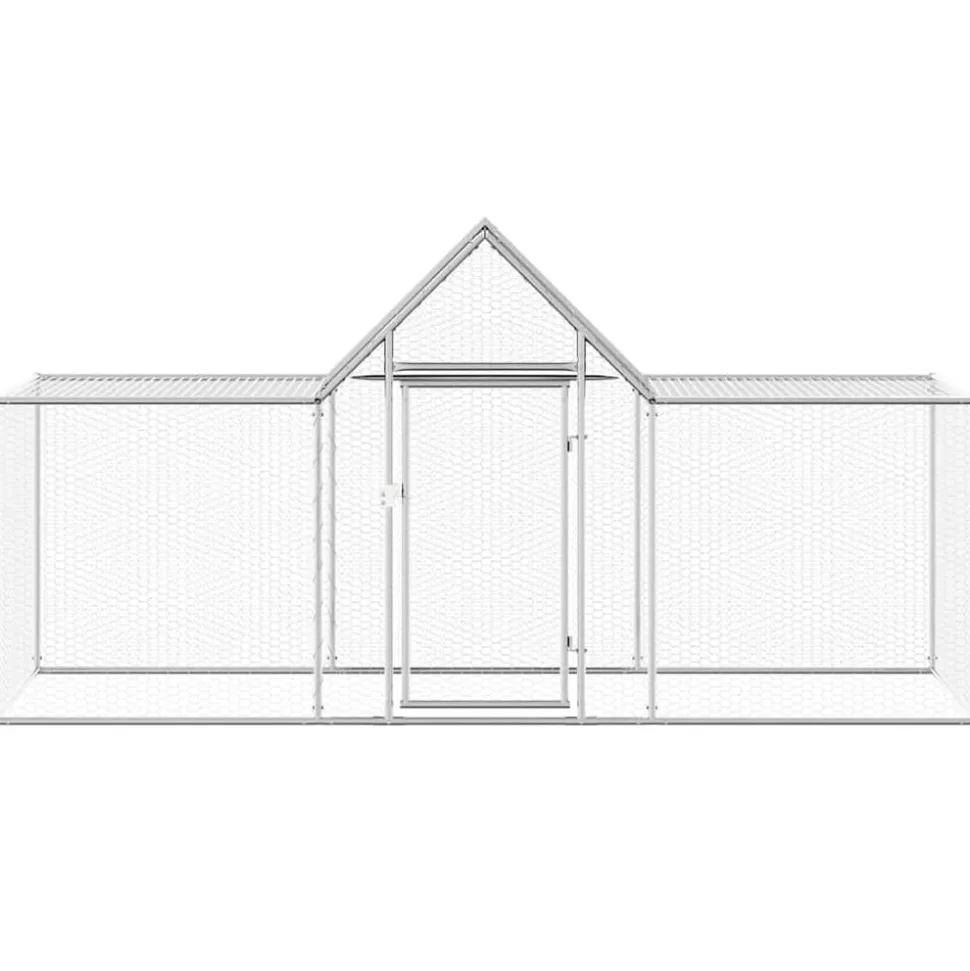 vidaXL Kippenren 3x1x1,5 m gegalvaniseerd staal