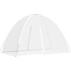 vidaXL Klamboe met deuren Mongolia 220 gaas 200x120x130 cm wit