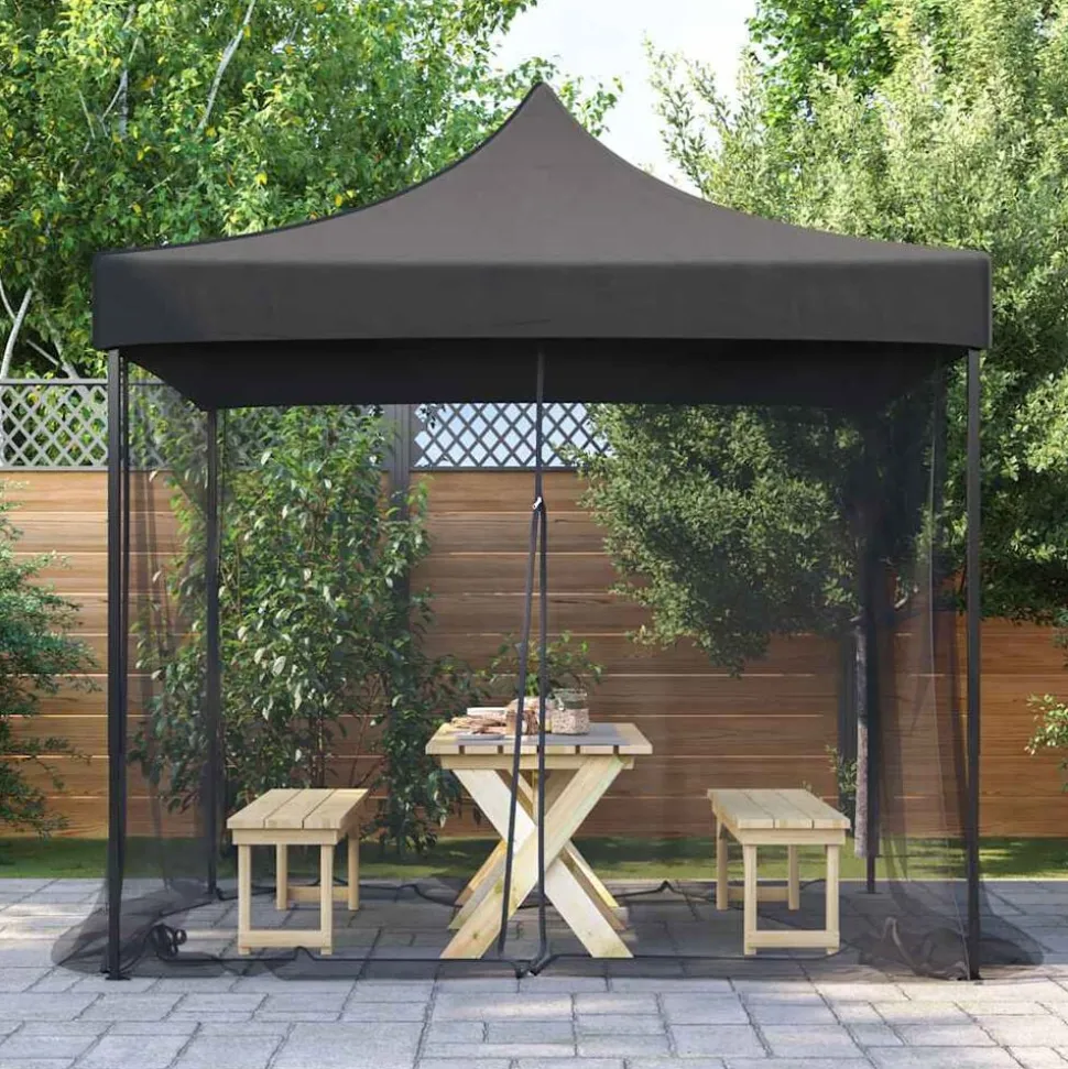 vidaXL Klamboe voor buiten 220 gaas zwart 300x300x200 cm