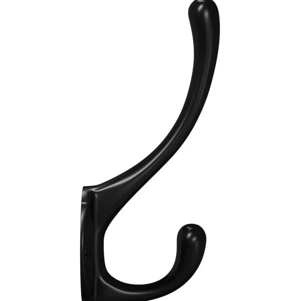 vidaXL Kledinghaak 12 pcs Zwart 102 x 29 x 47mm Zinklegering