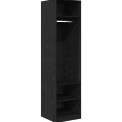 vidaXL Kledingkast met plank Zwart Eiken 50 x 50 x 200 cm Bewerkt hout