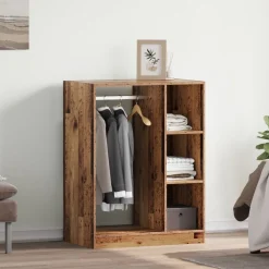 vidaXL Kledingkast met plank met opslag Oudhout 77 x 48 x 102 cm