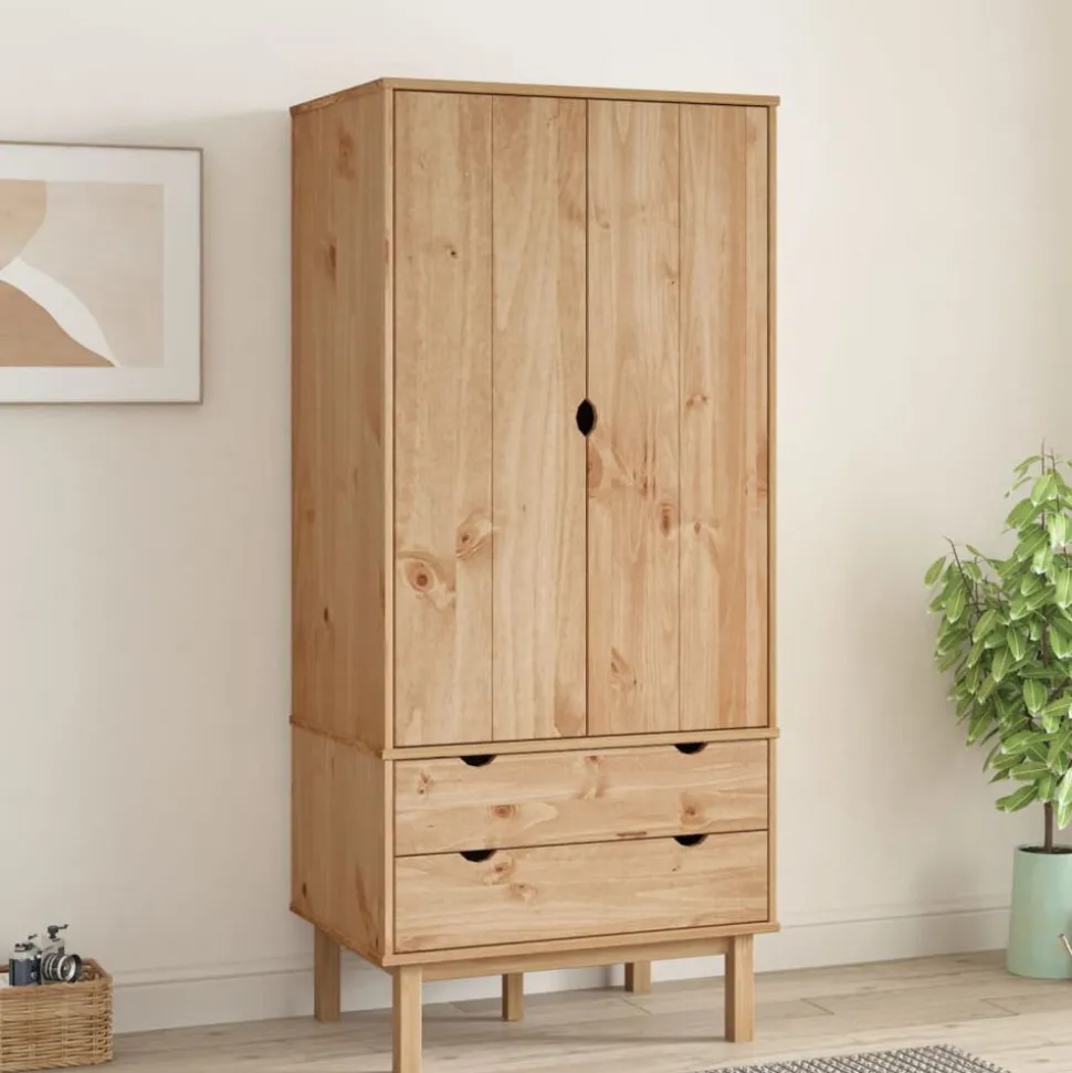 vidaXL Kledingkast OTTA 76,5x53x172 cm massief grenenhout