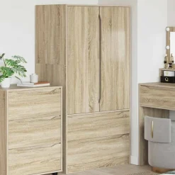 vidaXL Kledingkast Sonoma Eiken 79,5 x 49 x 156 cm Geconstrueerd hout