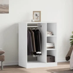 vidaXL Kledingkast 77x48x102 cm bewerkt hout wit