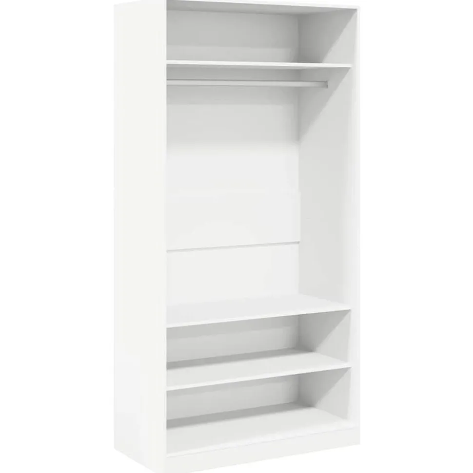 vidaXL Kledingkast 100x50x200 cm bewerkt hout wit