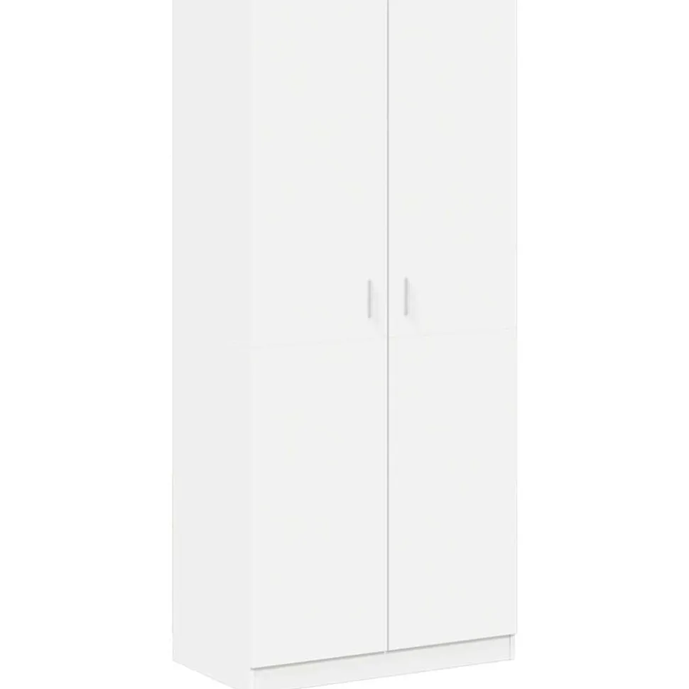 vidaXL Kledingkast 90x52x200 cm bewerkt hout wit