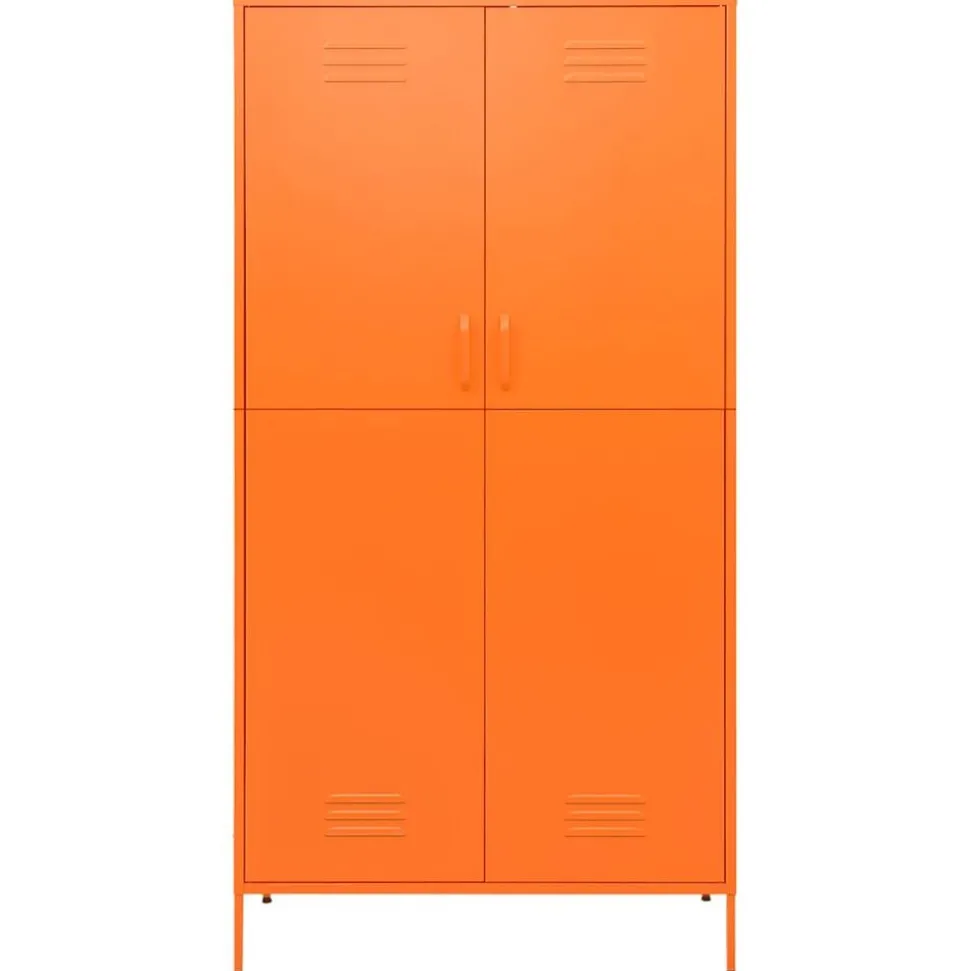 vidaXL Kledingkast 90x50x180 cm staal oranje
