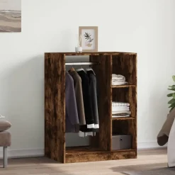vidaXL Kledingkast 77x48x102 cm bewerkt hout gerookt eikenkleurig