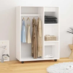 vidaXL Kledingkast 80x40x110 cm bewerkt hout wit