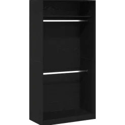 vidaXL Kledingkast Zwart Eiken 100 x 50 x 200 cm Bewerkt hout