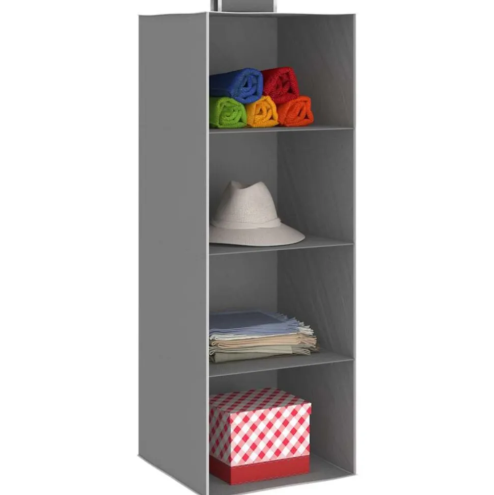 vidaXL Kledingorganisers hangend 2 st met 4 schappen stof