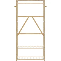 vidaXL Kledingrek met schappen 80x40x175 cm bamboe