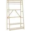 vidaXL Kledingrek met schappen 110x40x180 cm bamboe