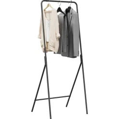 vidaXL Kledingrek Zwart 60 x 53 x 155 cm Staal