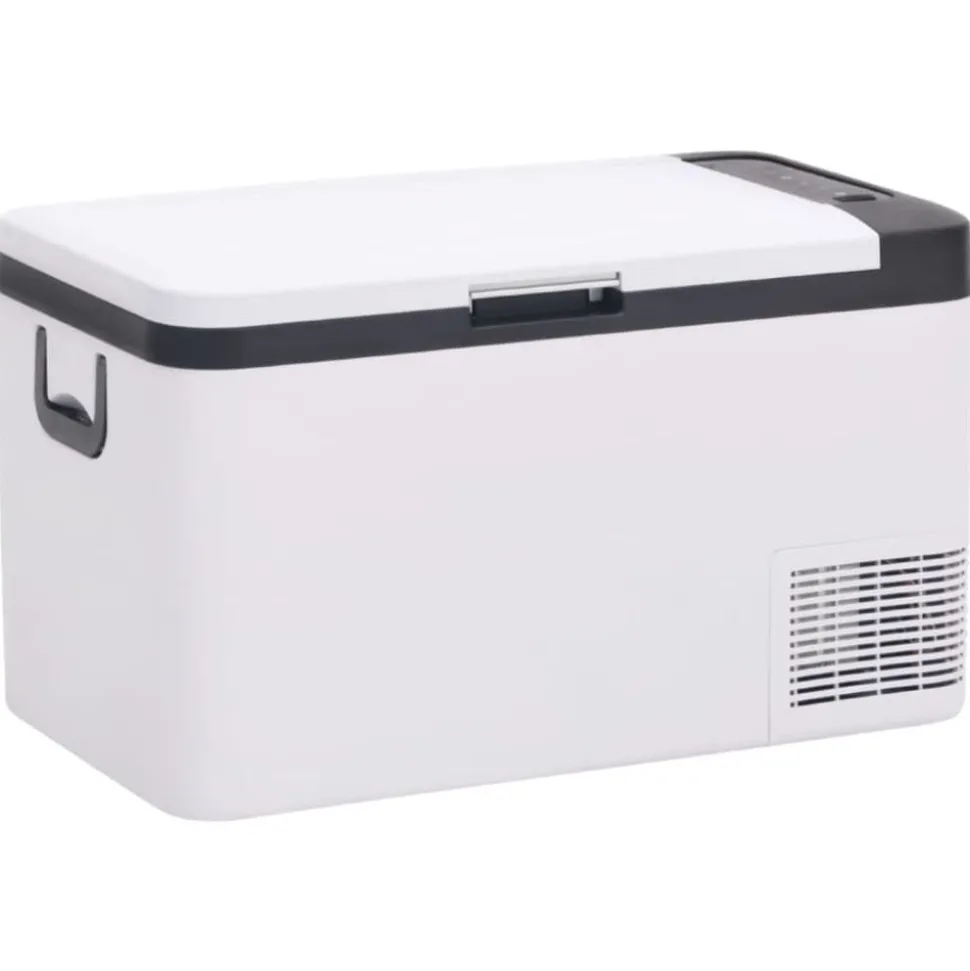 vidaXL Koelbox met handvat 25 L PP & PE zwart en wit