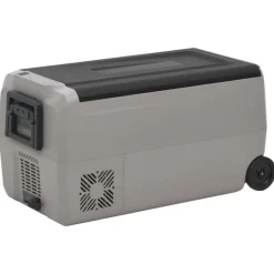 vidaXL Koelbox met wielen en handvat 50 L polypropeen zwart en grijs