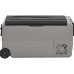 vidaXL Koelbox met wielen en handvat 50 L polypropeen zwart en grijs