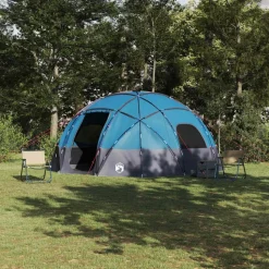 vidaXL Koepeltent met dak met opslag Blauw 475 x 475 x 235 cm taft