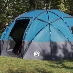 vidaXL Koepeltent met dak met opslag Blauw 475 x 475 x 235 cm taft