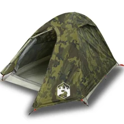 vidaXL Koepeltent 2-persoons waterdicht camouflage