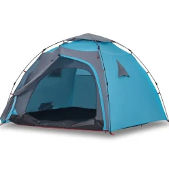 vidaXL Koepeltent 4-persoons snelontgrendeling blauw