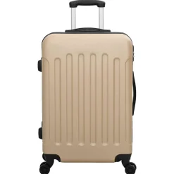 vidaXL Koffer met slot 3 pcs champagne 50 x 31 x 78 cm ABS Kunststof